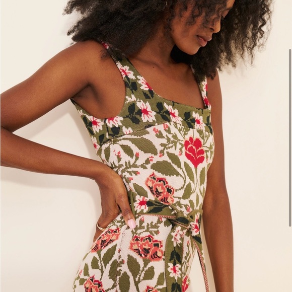 FARM Rio Sand Garden Tapestry Knit Midi Dress - Picture 2 of 9